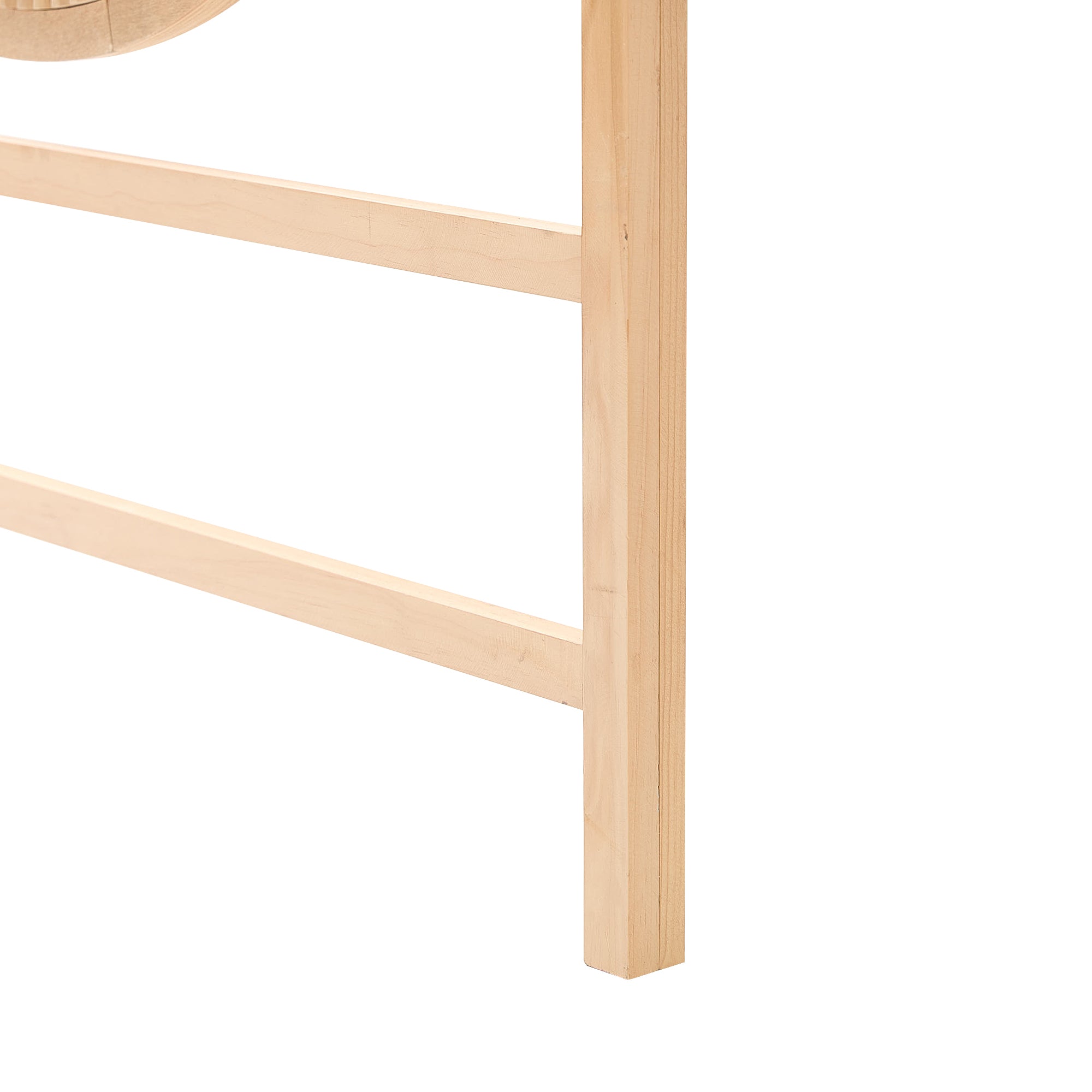 BODO – zagłówek łóżka 160 z litego drewna i naturalnego rattanu