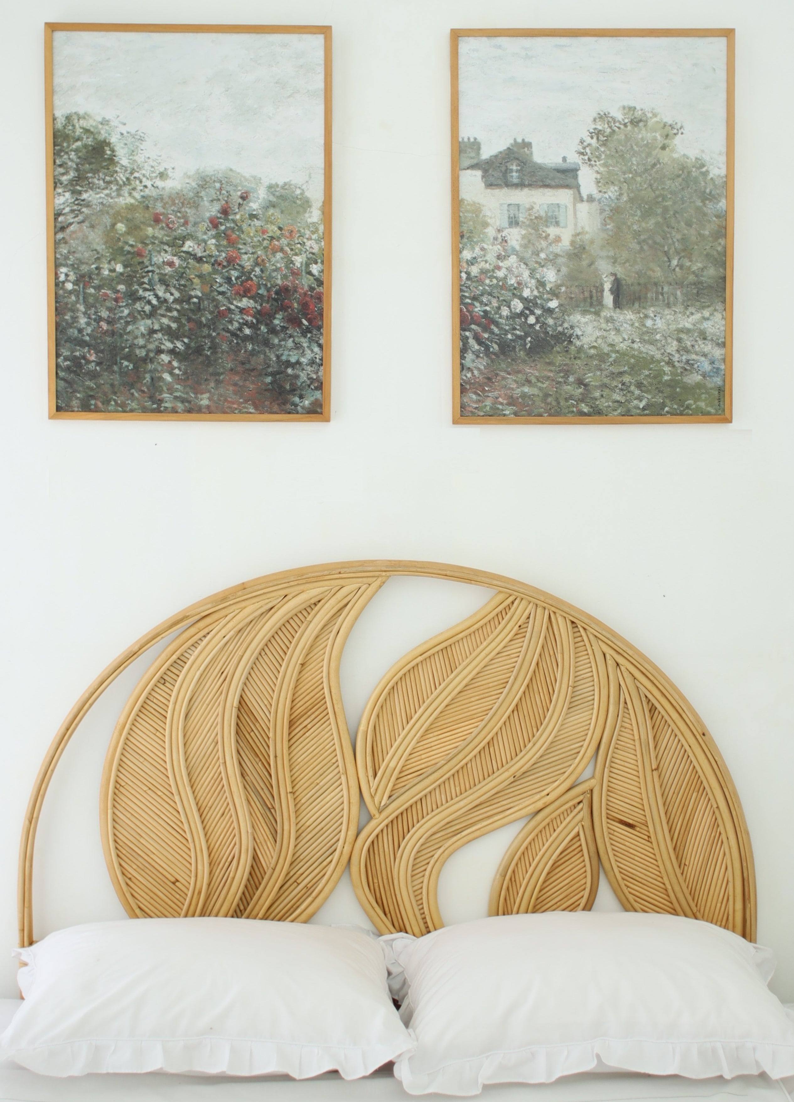 SAMARINDA – Zagłówek łóżka 140 cm z naturalnego rattanu