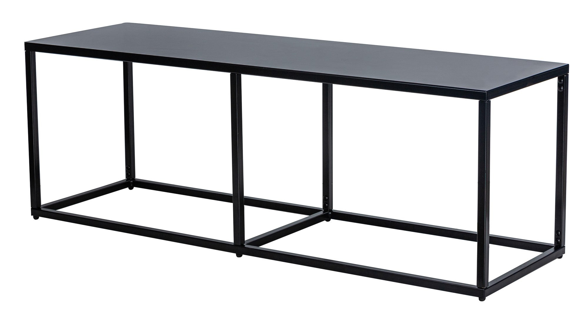 YORK - Czarna metalowa ławka przemysłowa