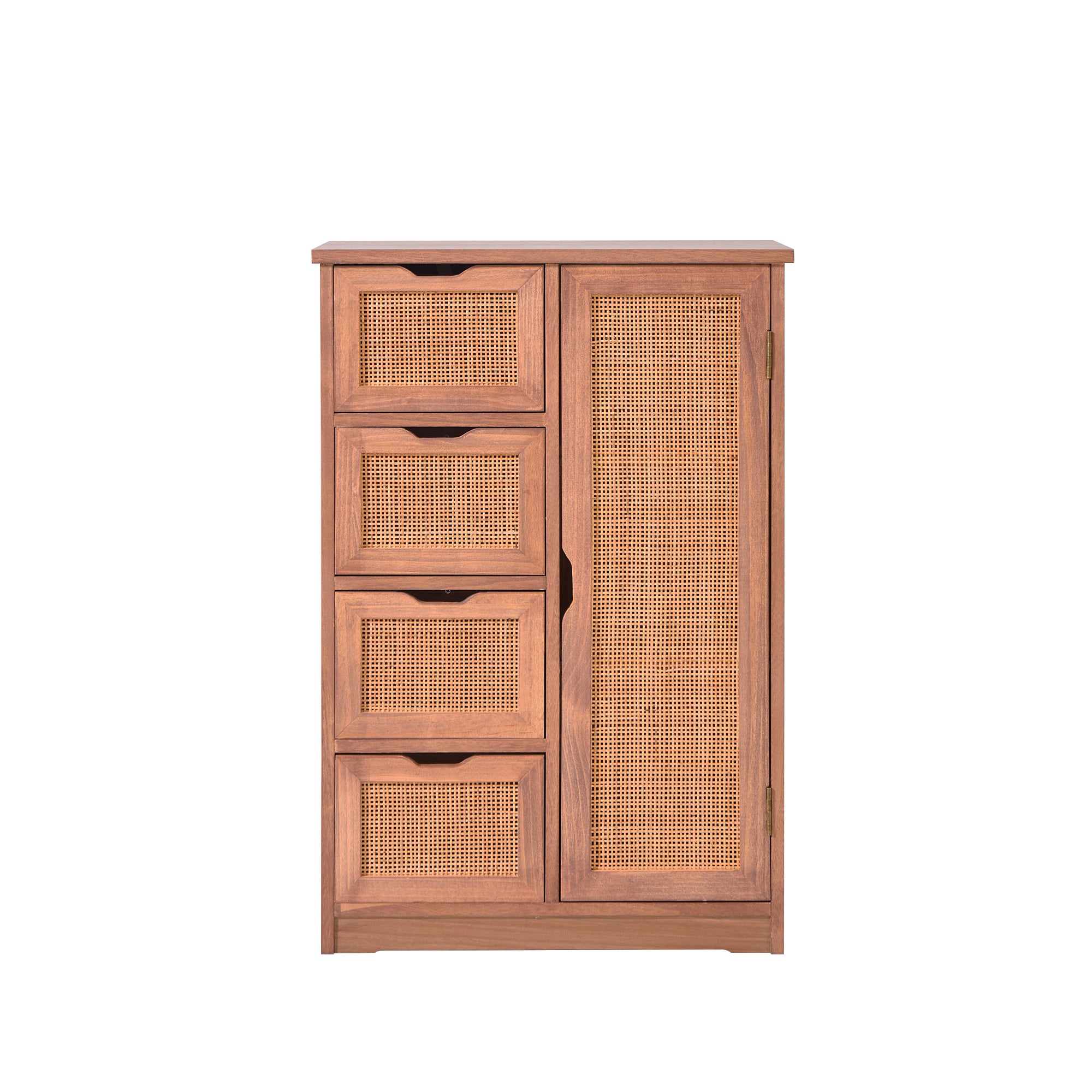 KIEL – Komoda z drewna orzechowego i rattanu