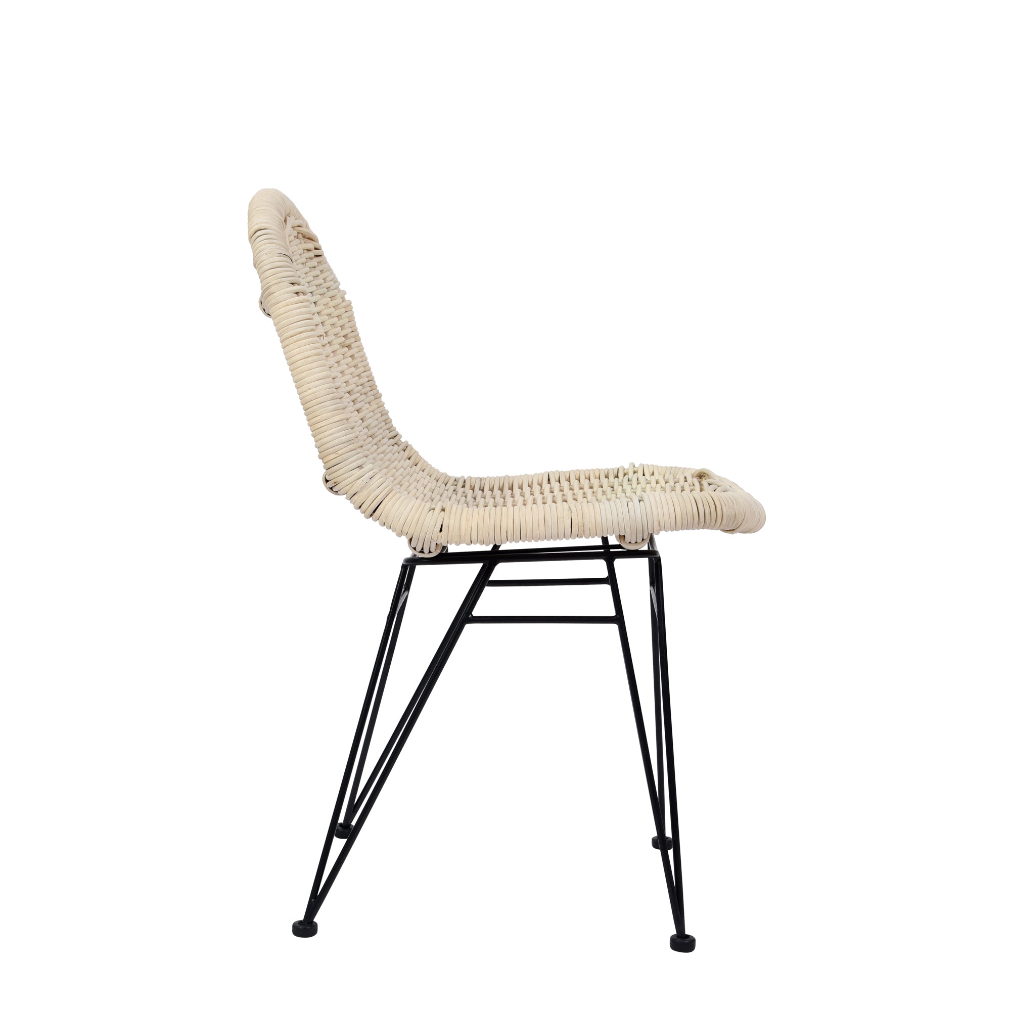 NITA – Zestaw 2 krzeseł do jadalni w stylu boheme, wykonanych z naturalnego rattanu