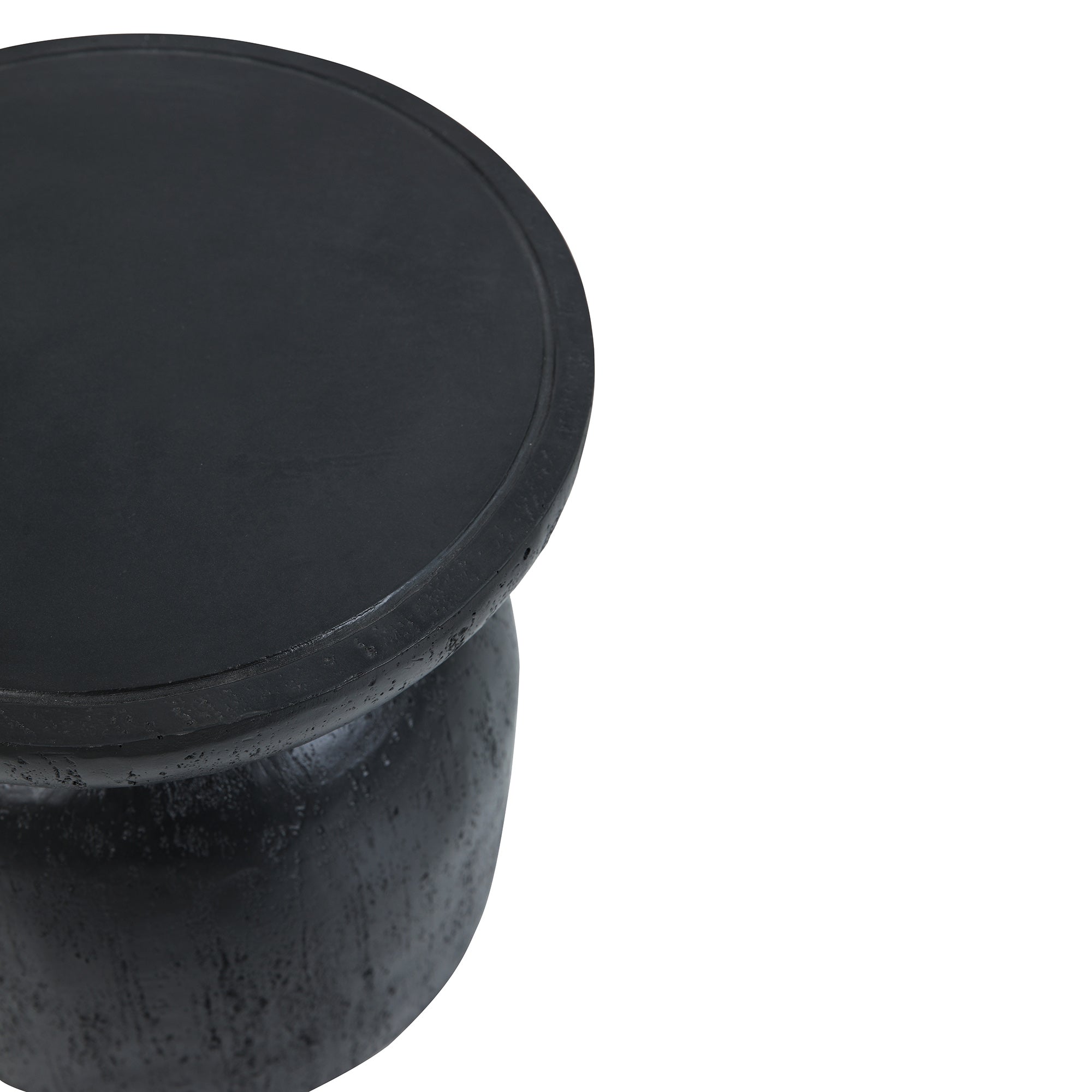 HJORRING – stolik pomocniczy do kanapy, do użytku wewnątrz i na zewnątrz, z czarnego magnezytu