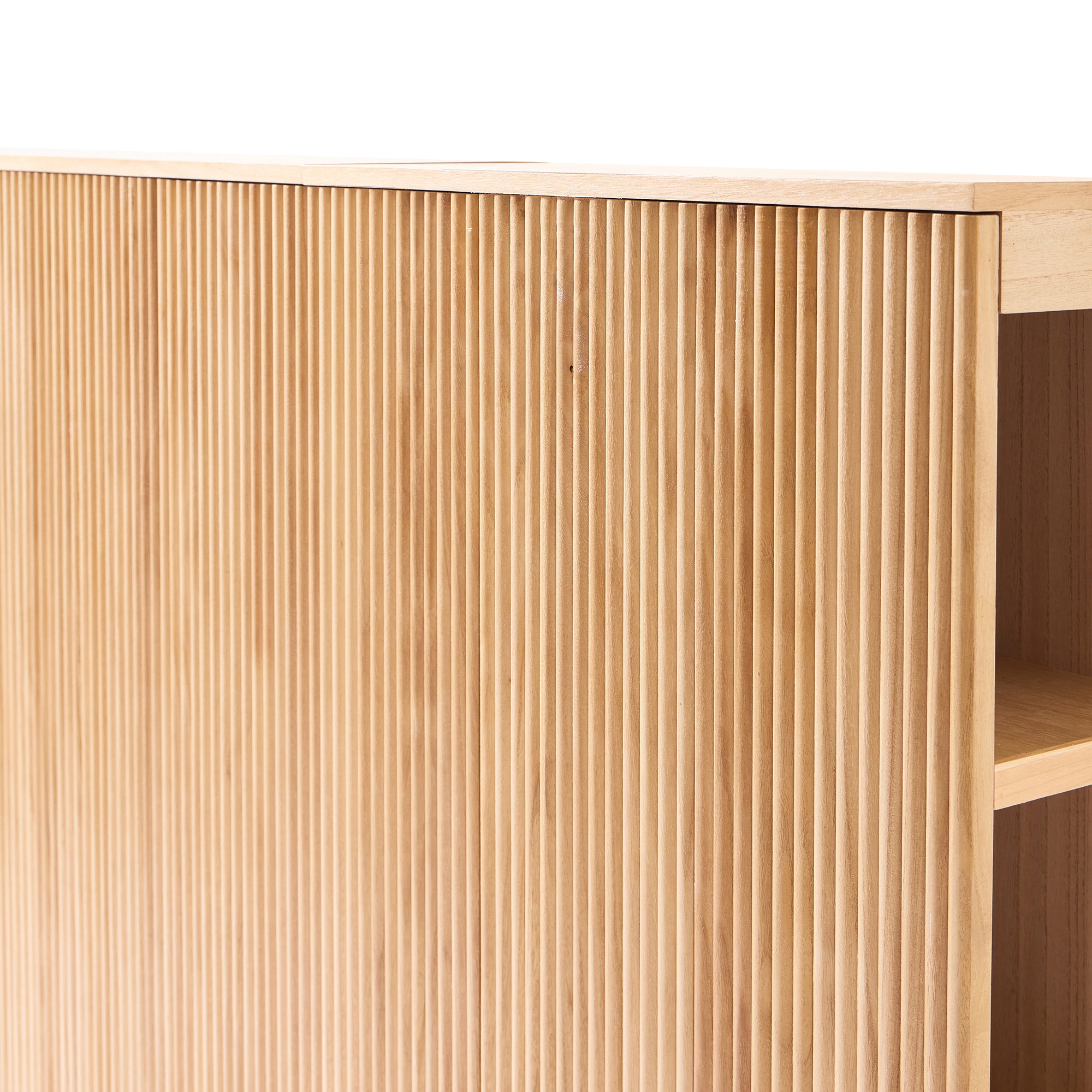 ESLOV – Drewniany zagłówek łóżka 140 cm z schowkami