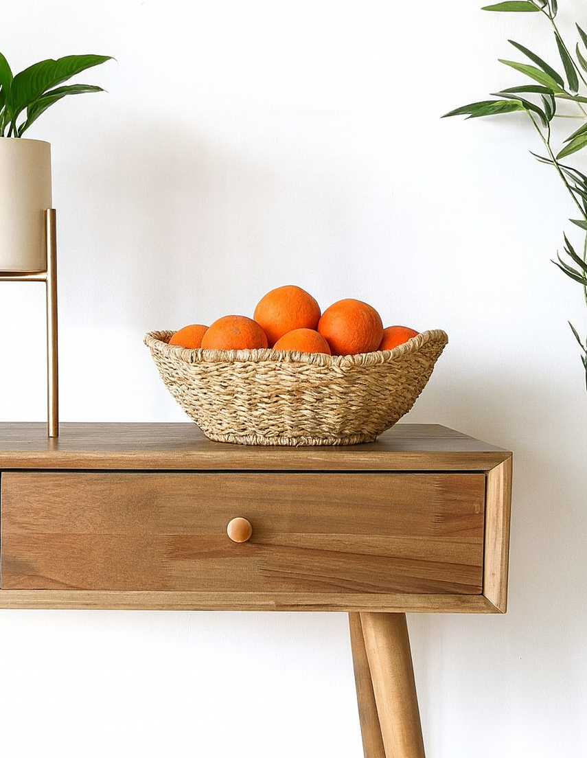 ELSA – Kosz z naturalnych włókien w kolorze brązowym