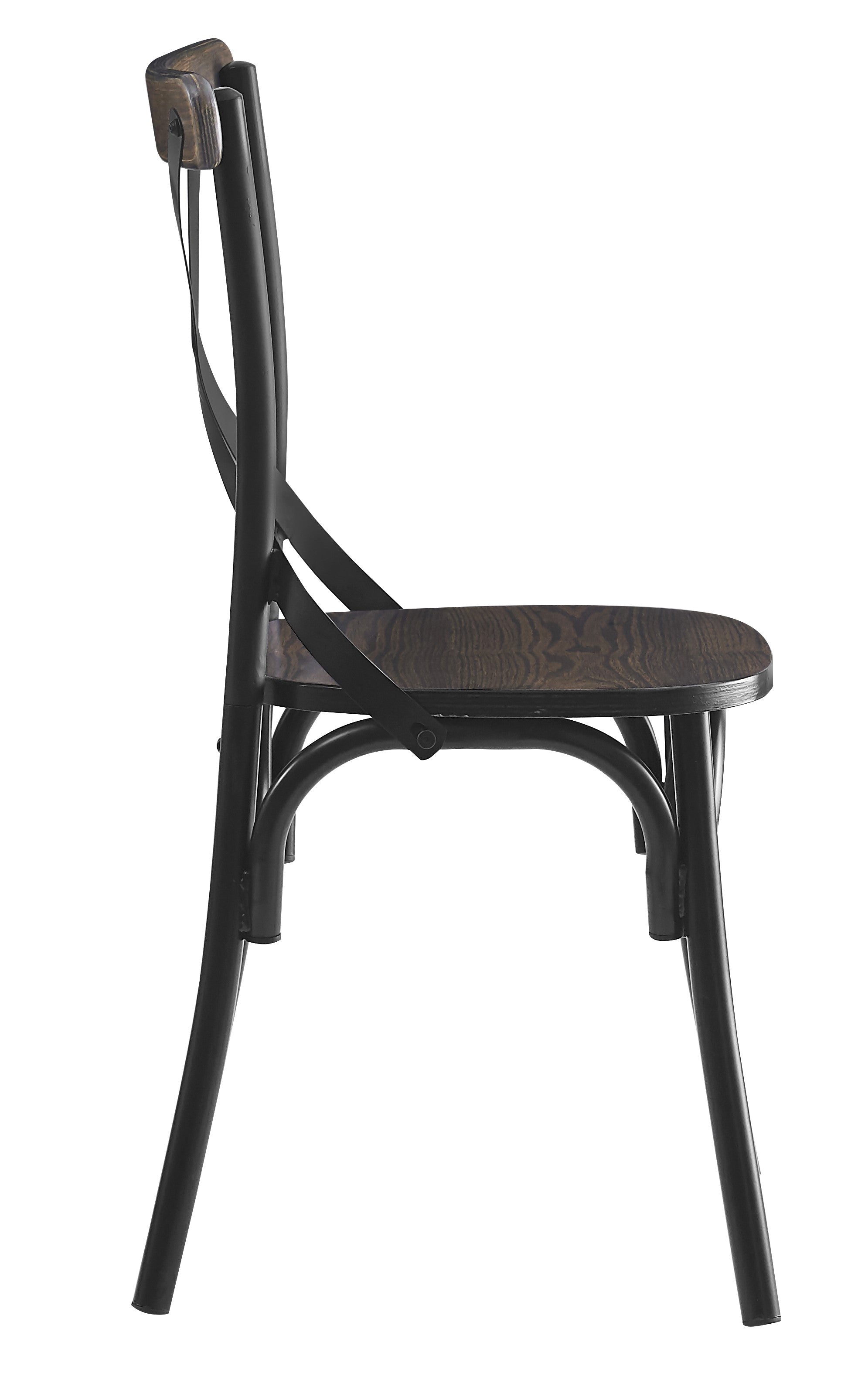 HOWARD – Zestaw 2 krzeseł industrialnych z metalu i jesionu w kolorze szarym