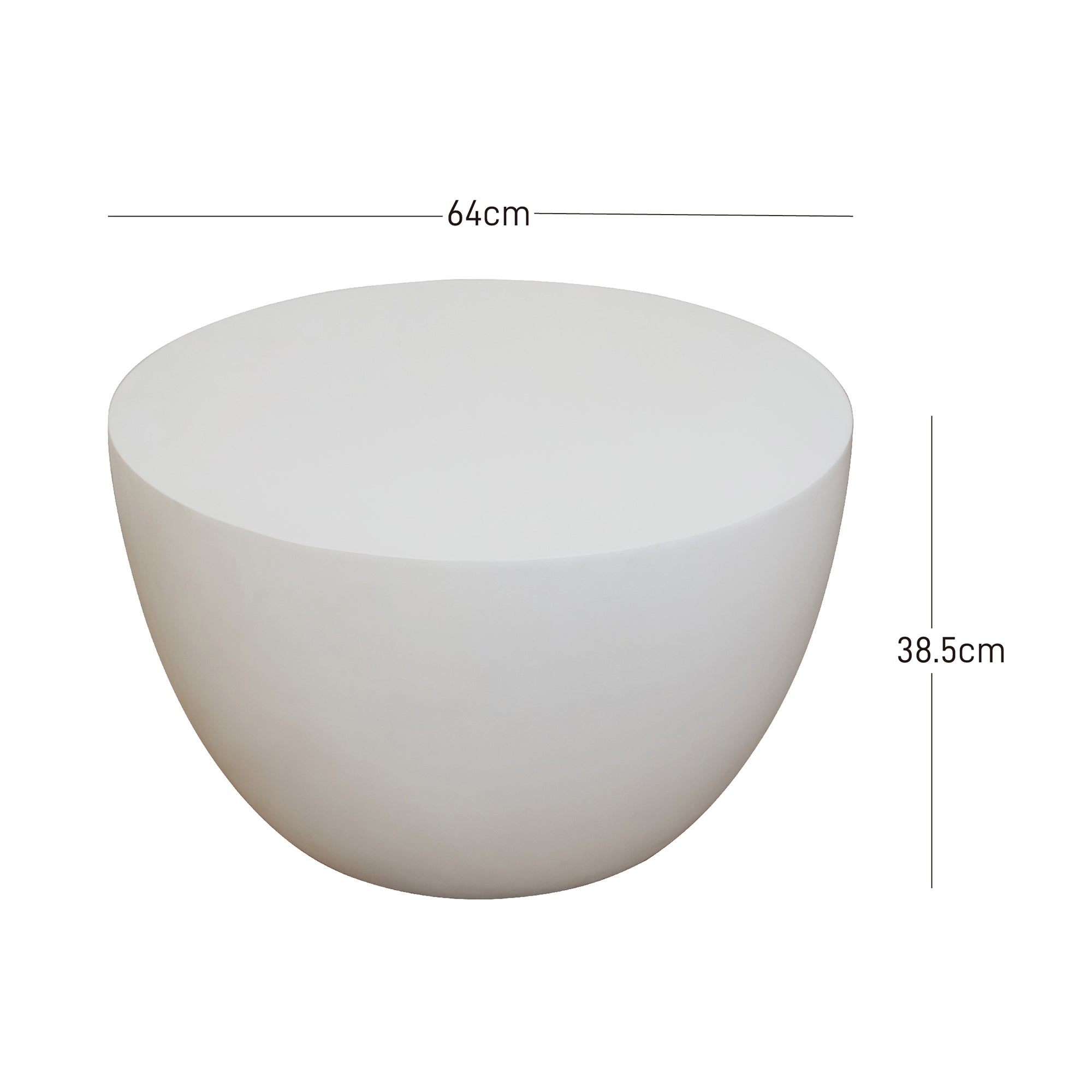 PARNU – stolik kawowy do wnętrz i na zewnątrz z białego magnezytu