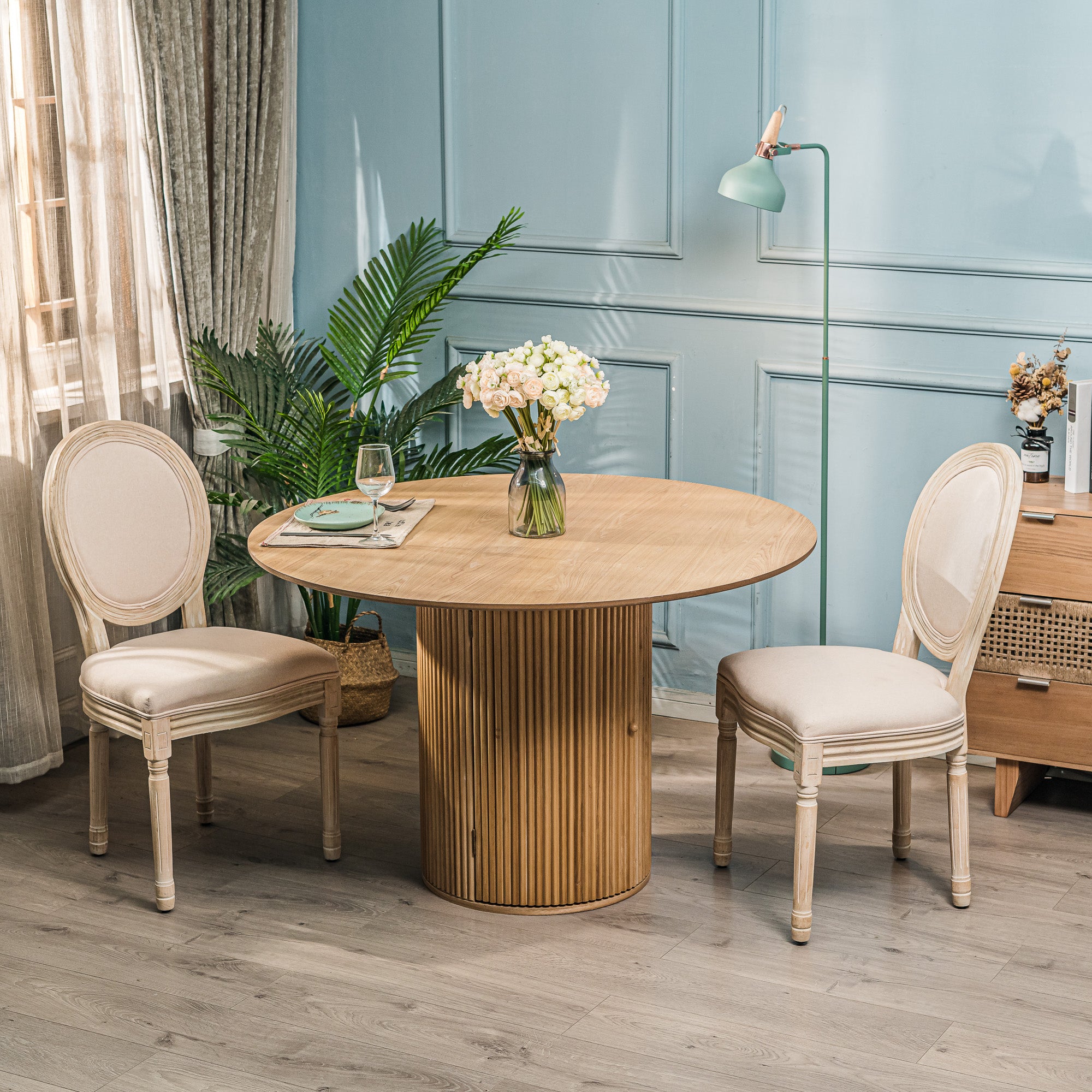 HAVANA – Okrągły stół do jadalni dla 6 osób, wykonany z litego drewna sosnowegoØ 120 cm