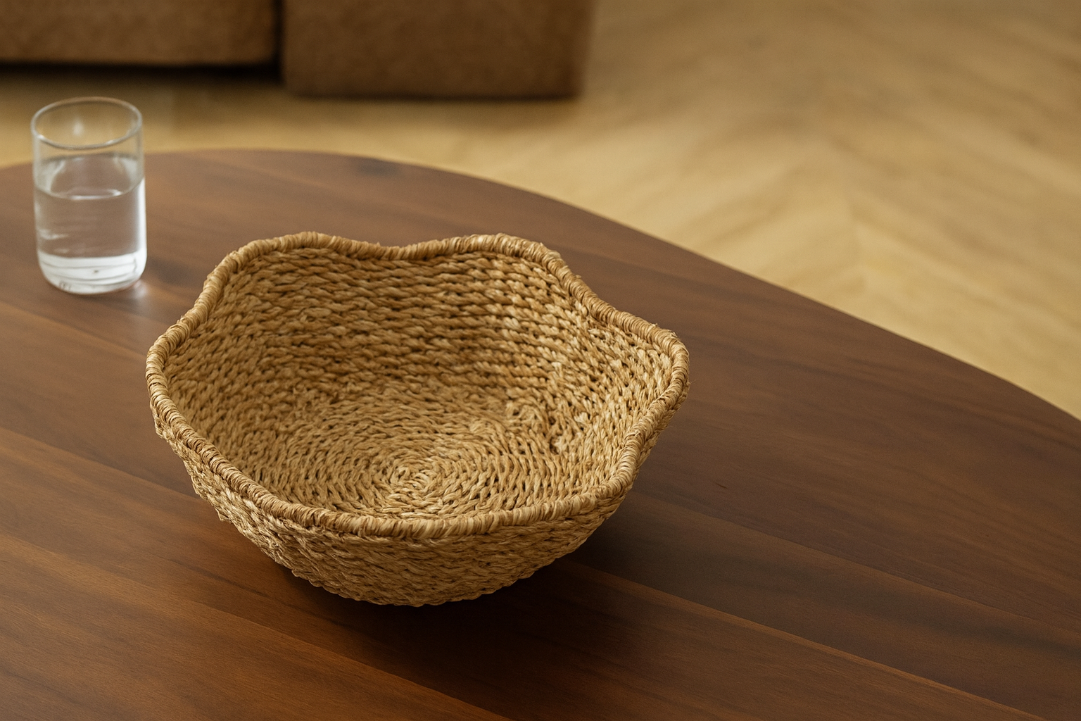 ELSA – Kosz z naturalnych włókien w kolorze brązowym