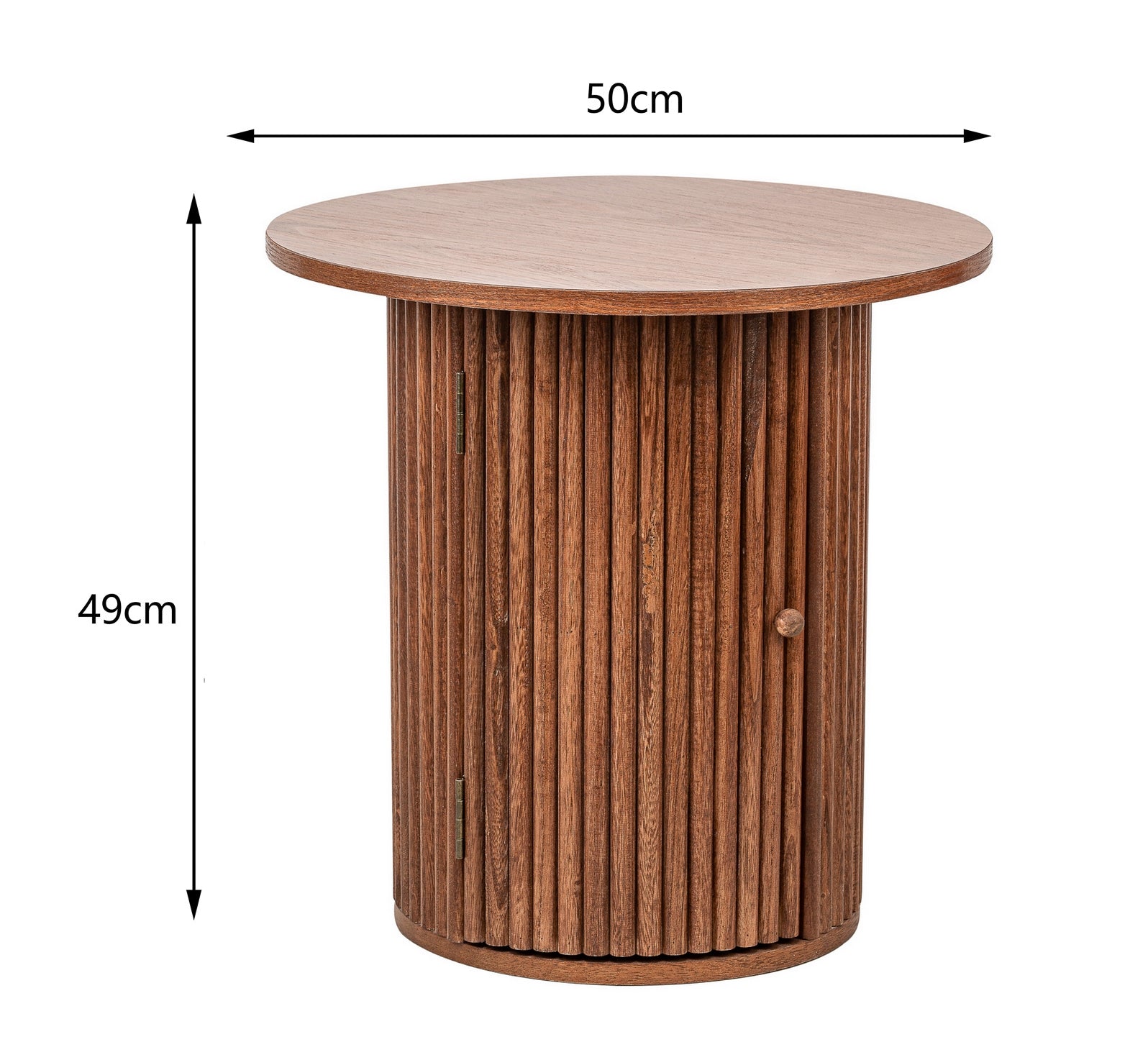 TRINIDAD – stolik pomocniczy z litego drewna w wykończeniu orzechowym