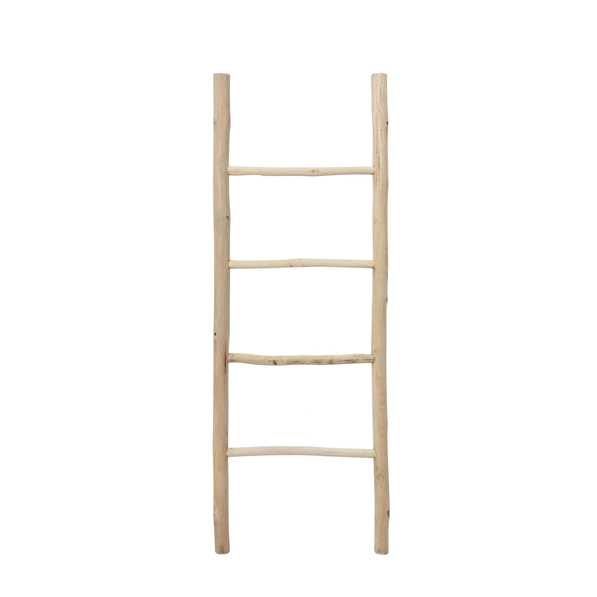 BANDAR – 4-poziomowa półka ścienna w kształcie drabiny z litego drewna naturalnego