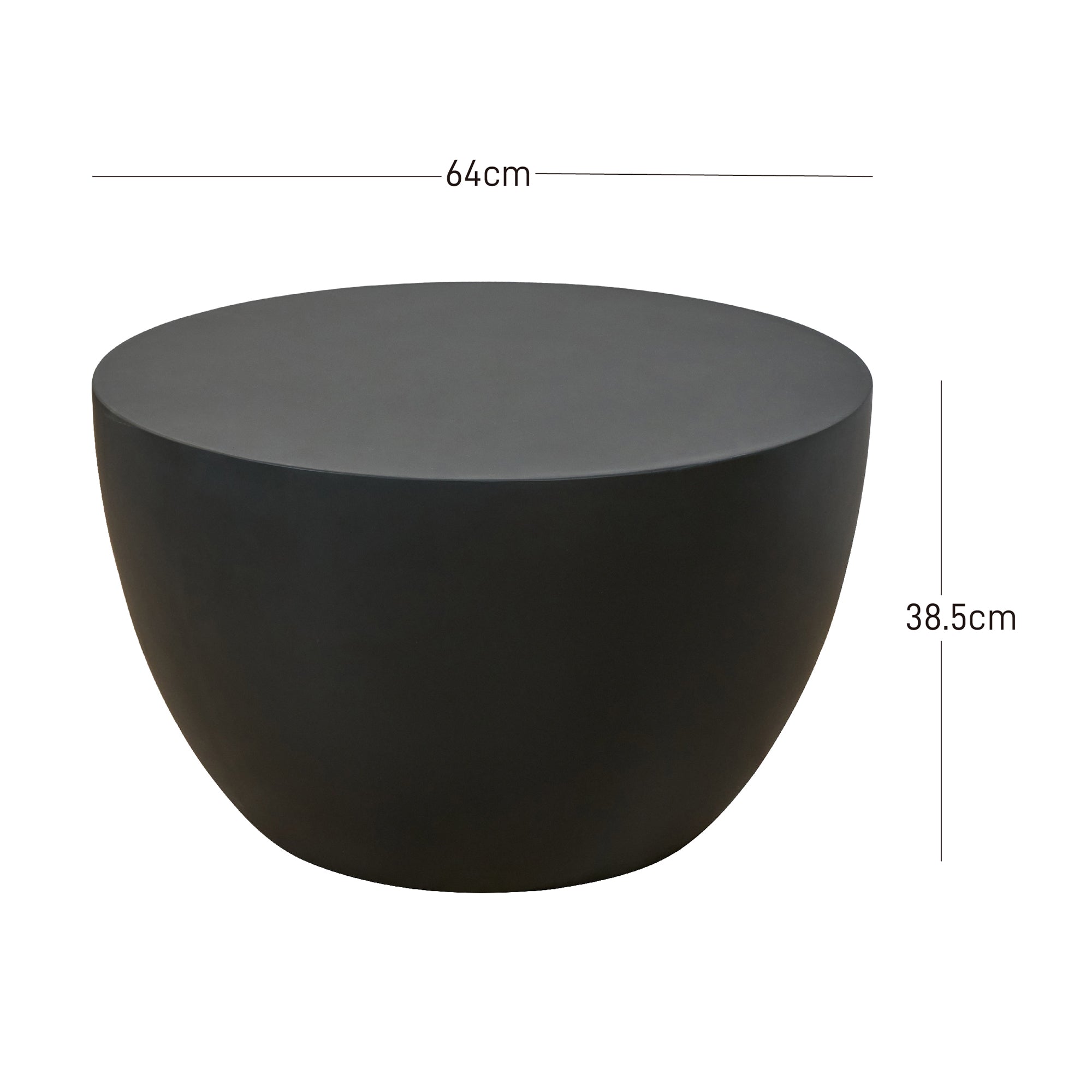 PARNU – stolik kawowy do wnętrz i na zewnątrz z czarnego magnezytu