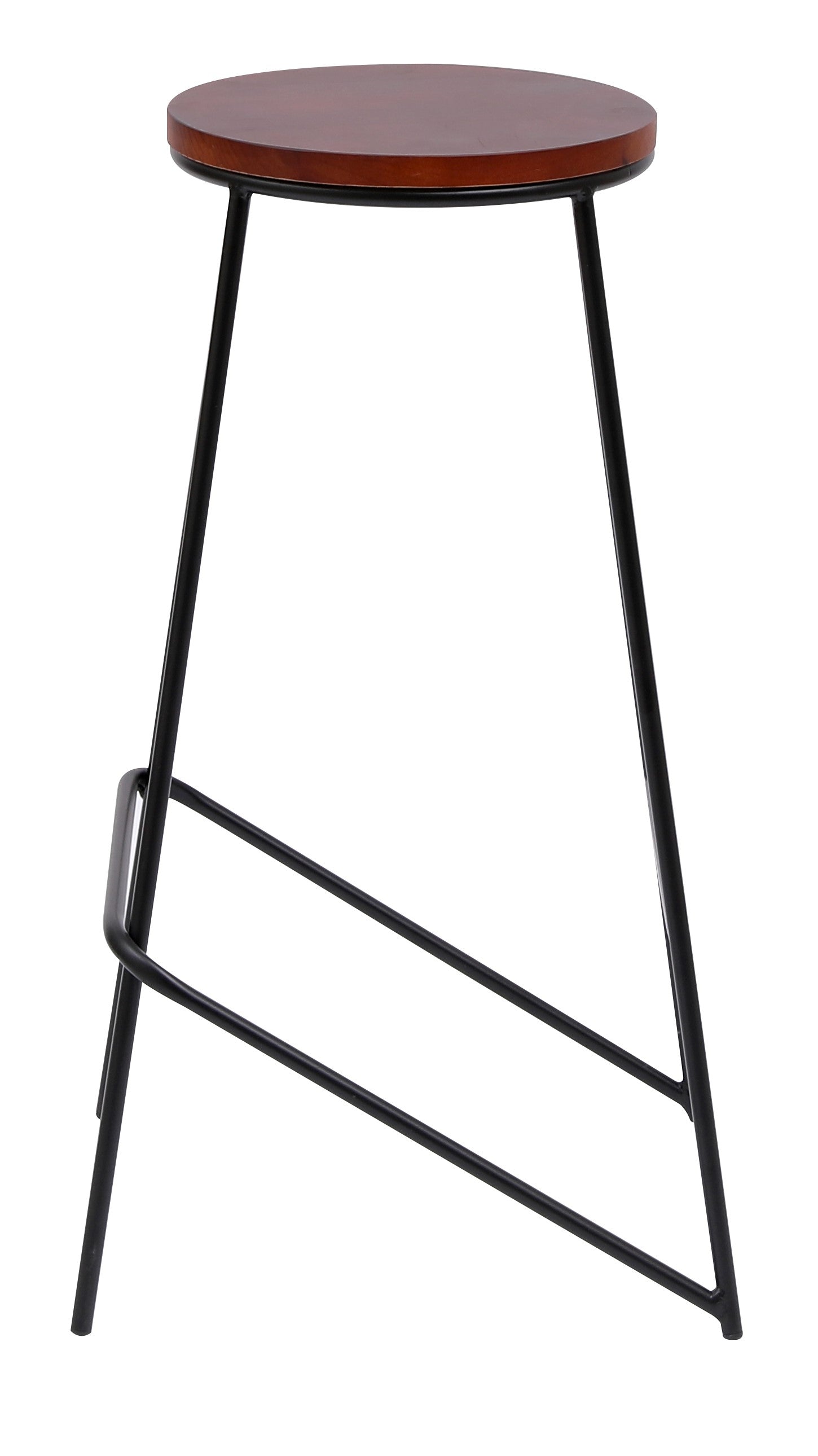 OXFORD - Zestaw 4 stołków barowych z metalu i drewna