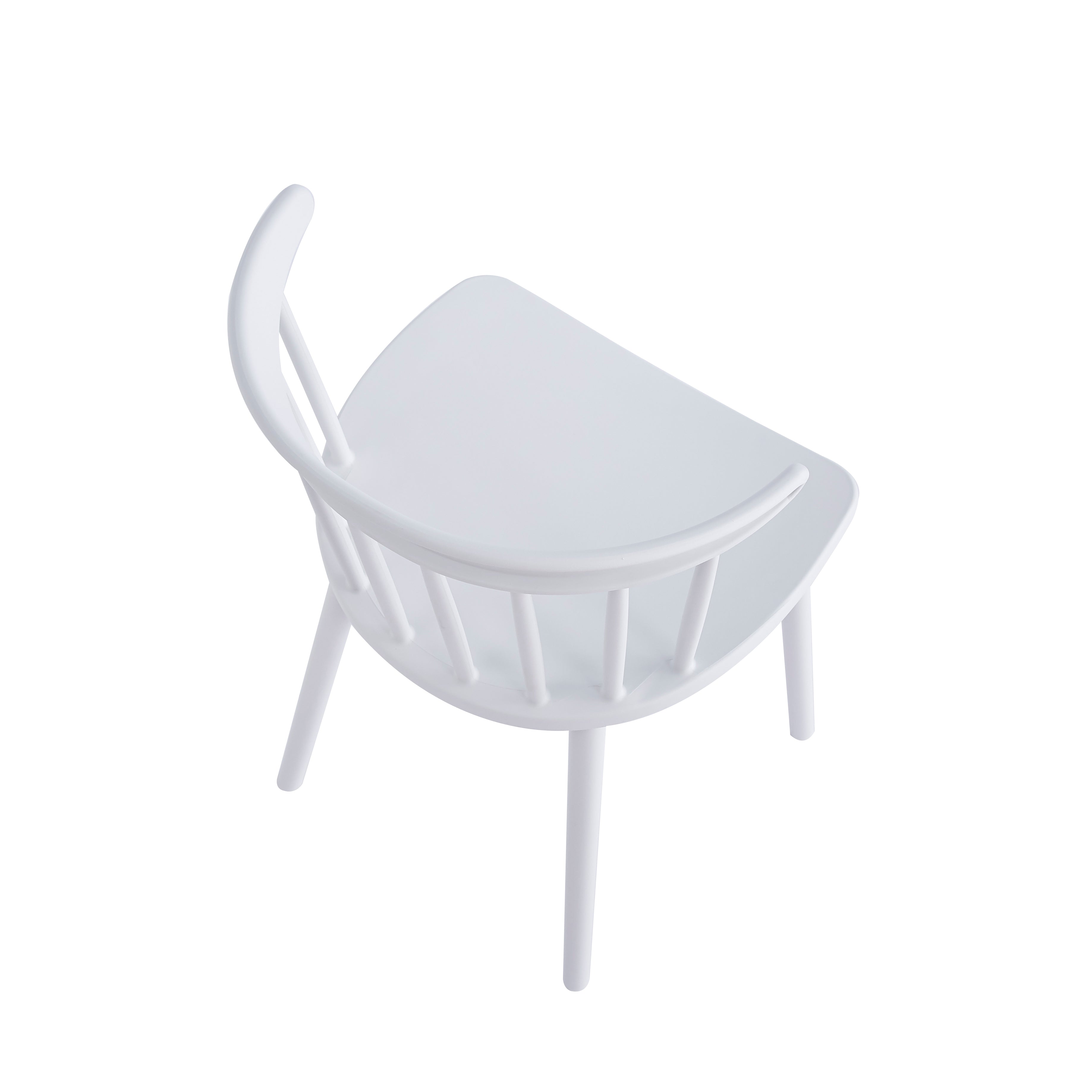 EXCHANGE - Zestaw 4 krzeseł do wnętrz i na zewnątrz, kolor biały