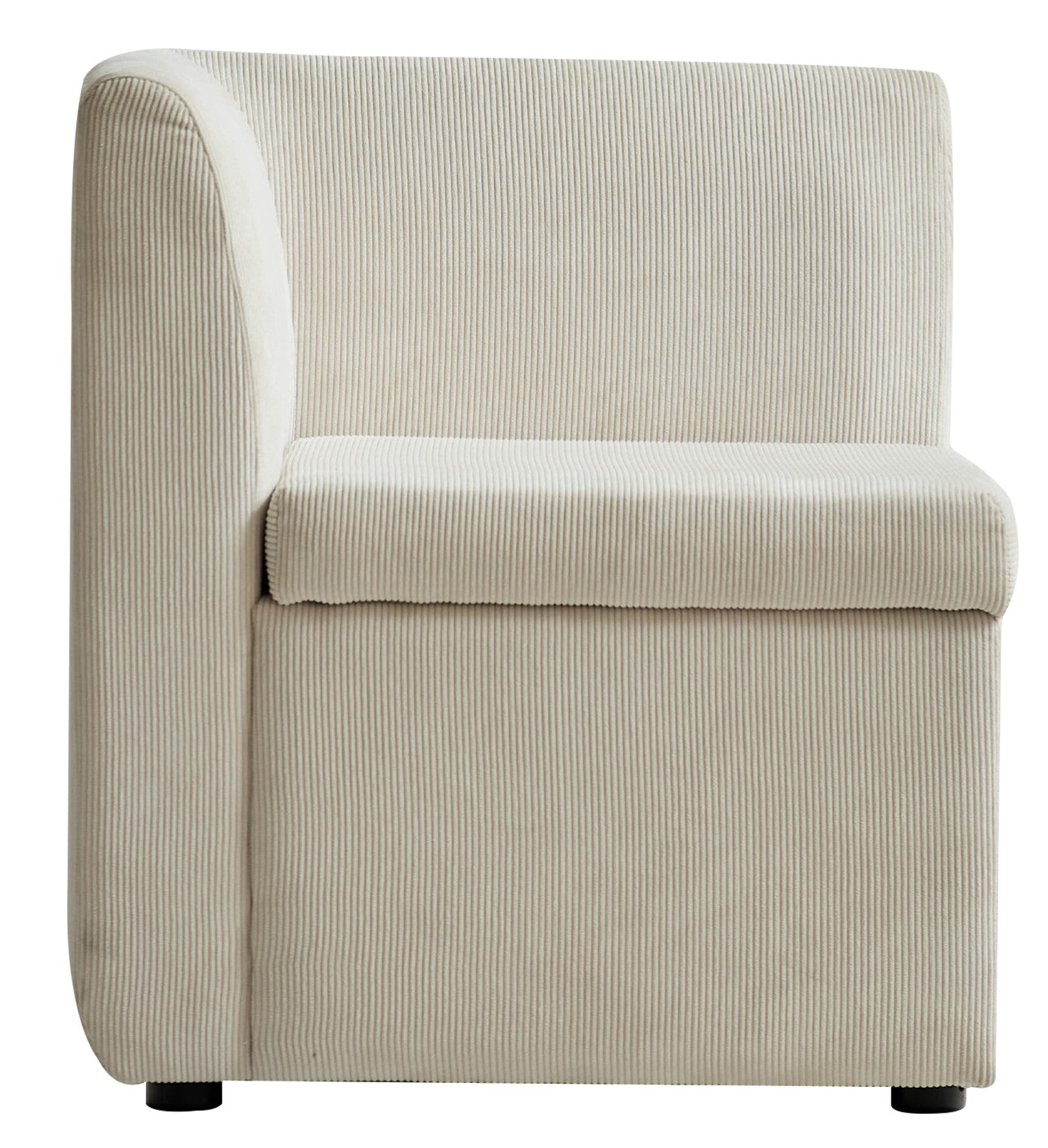 VARDE – Modułowa sofa narożna dla jednej osoby z beżowego sztruksu