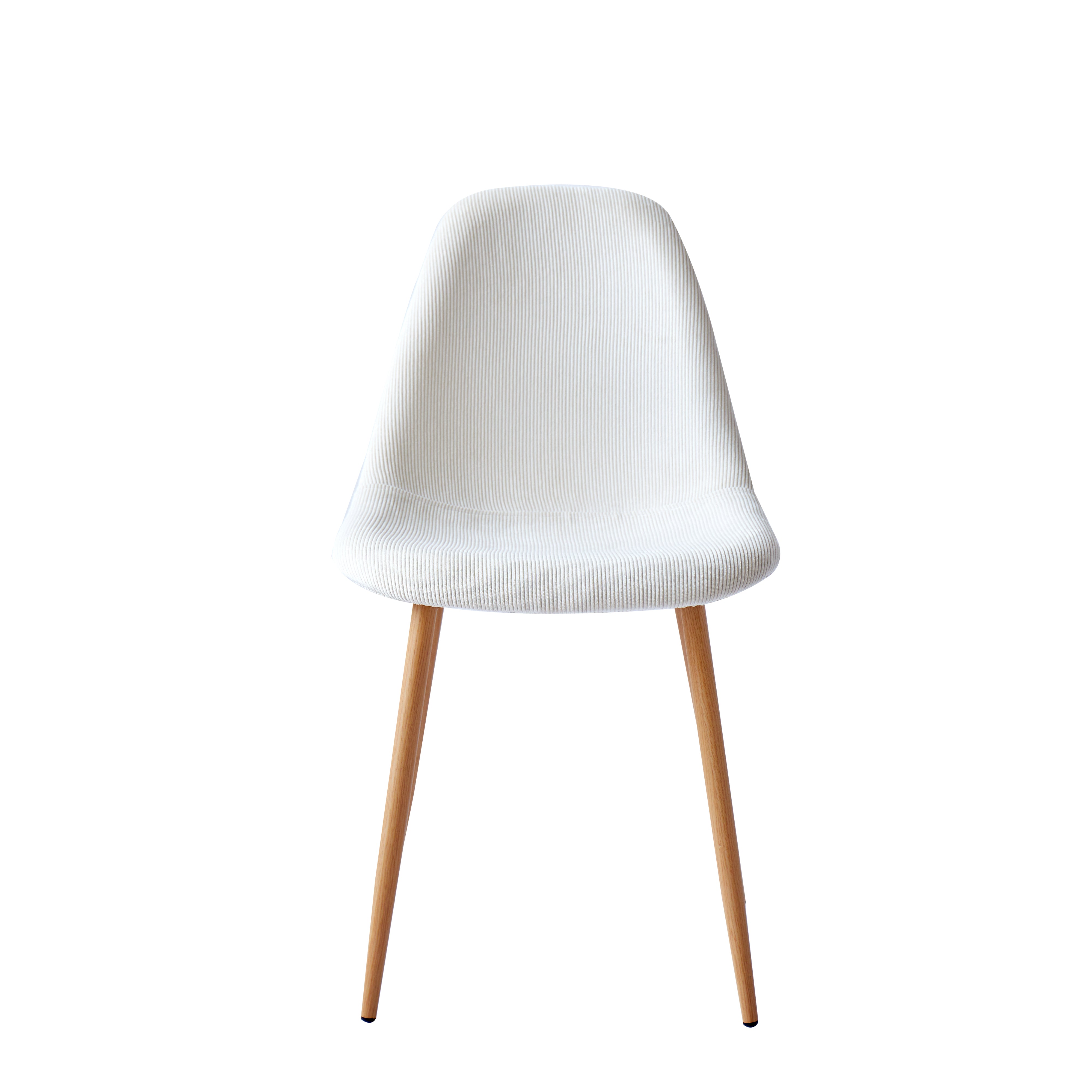 COPENHAGEN – Zestaw 4 krzeseł z metalu i beżowego sztruksu