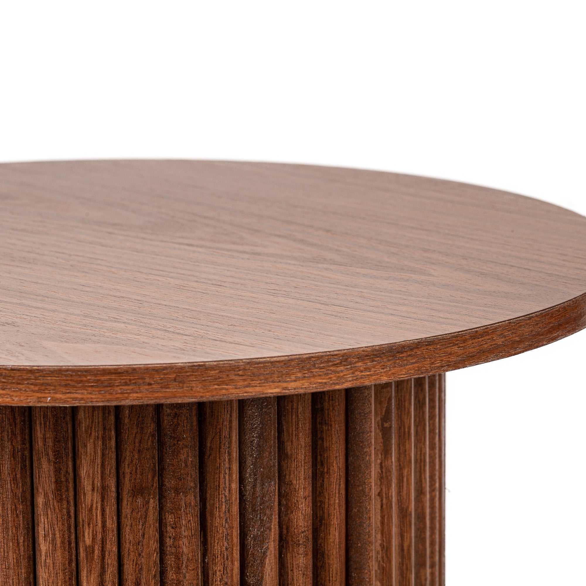 TRINIDAD – stolik pomocniczy z litego drewna w wykończeniu orzechowym