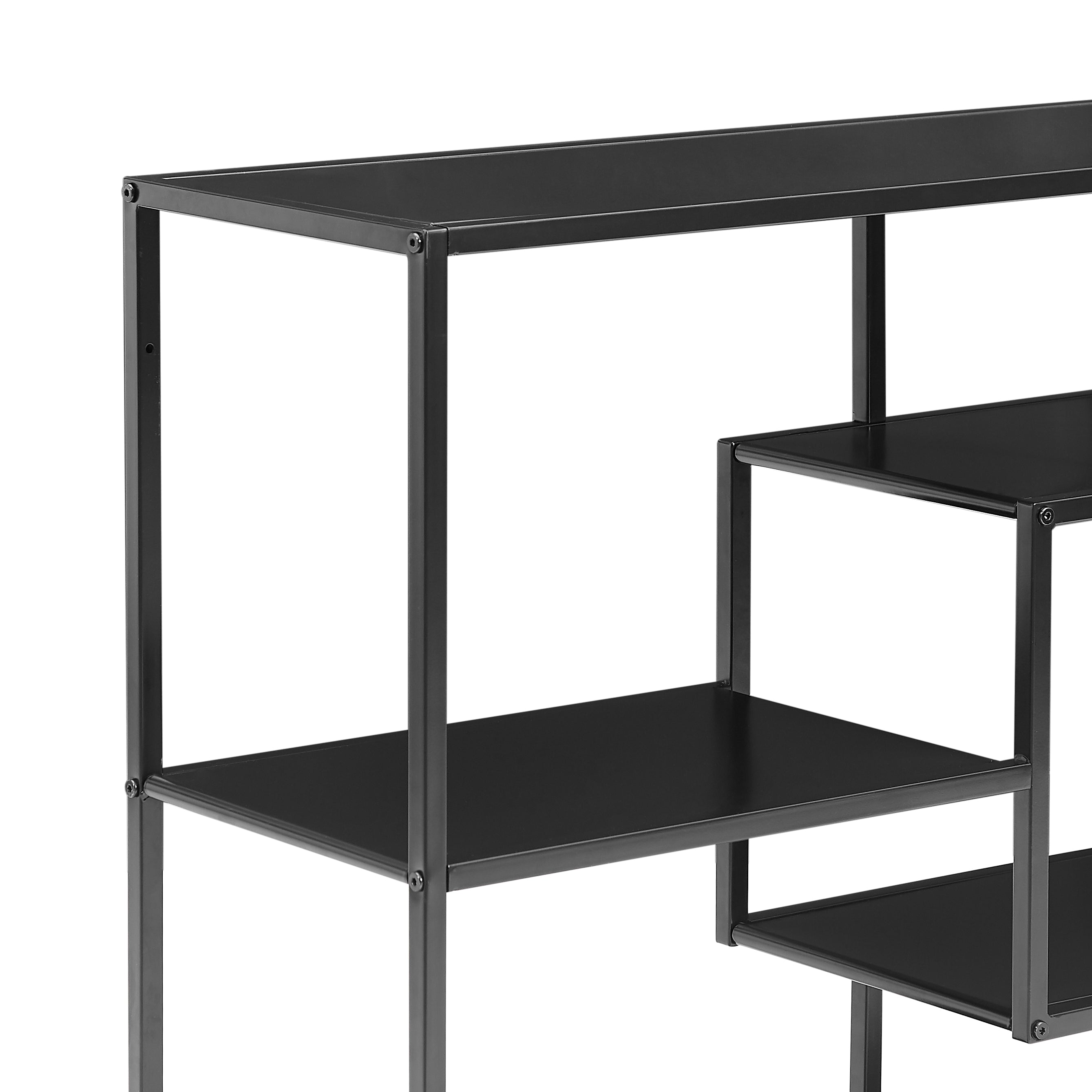 ODDA – Przemysłowa półka z 5 poziomami przechowywania, wykonana z czarnego metalu