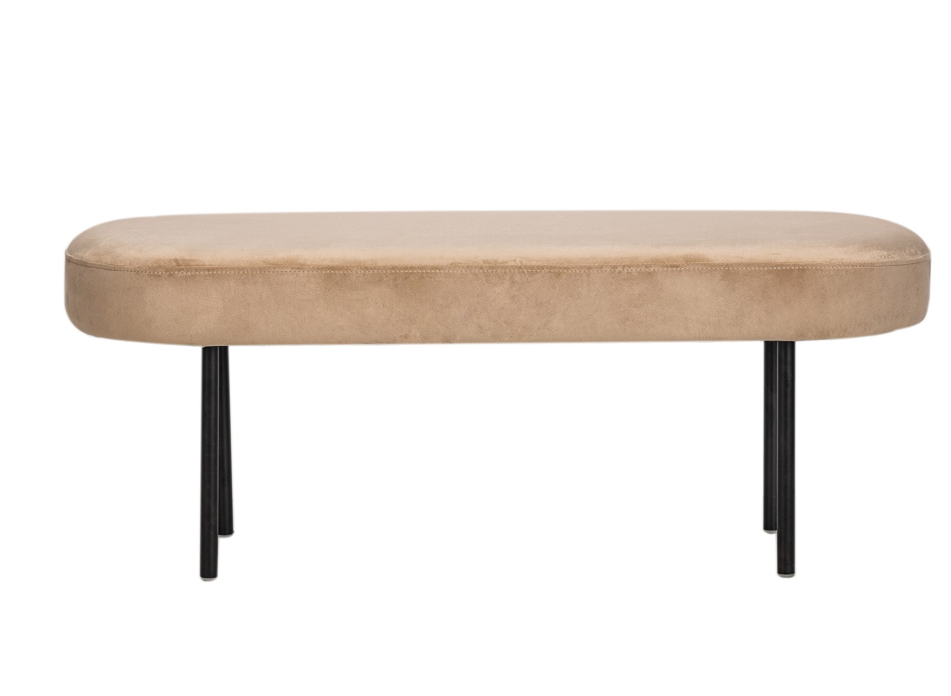 OSLO – Ławka z metalu i beżowego aksamitu