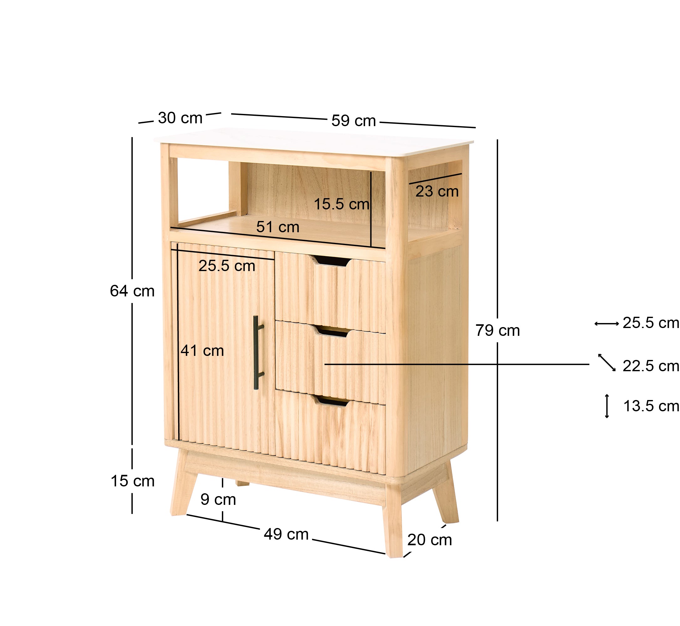 MELAKA – drewniana szafka łazienkowa