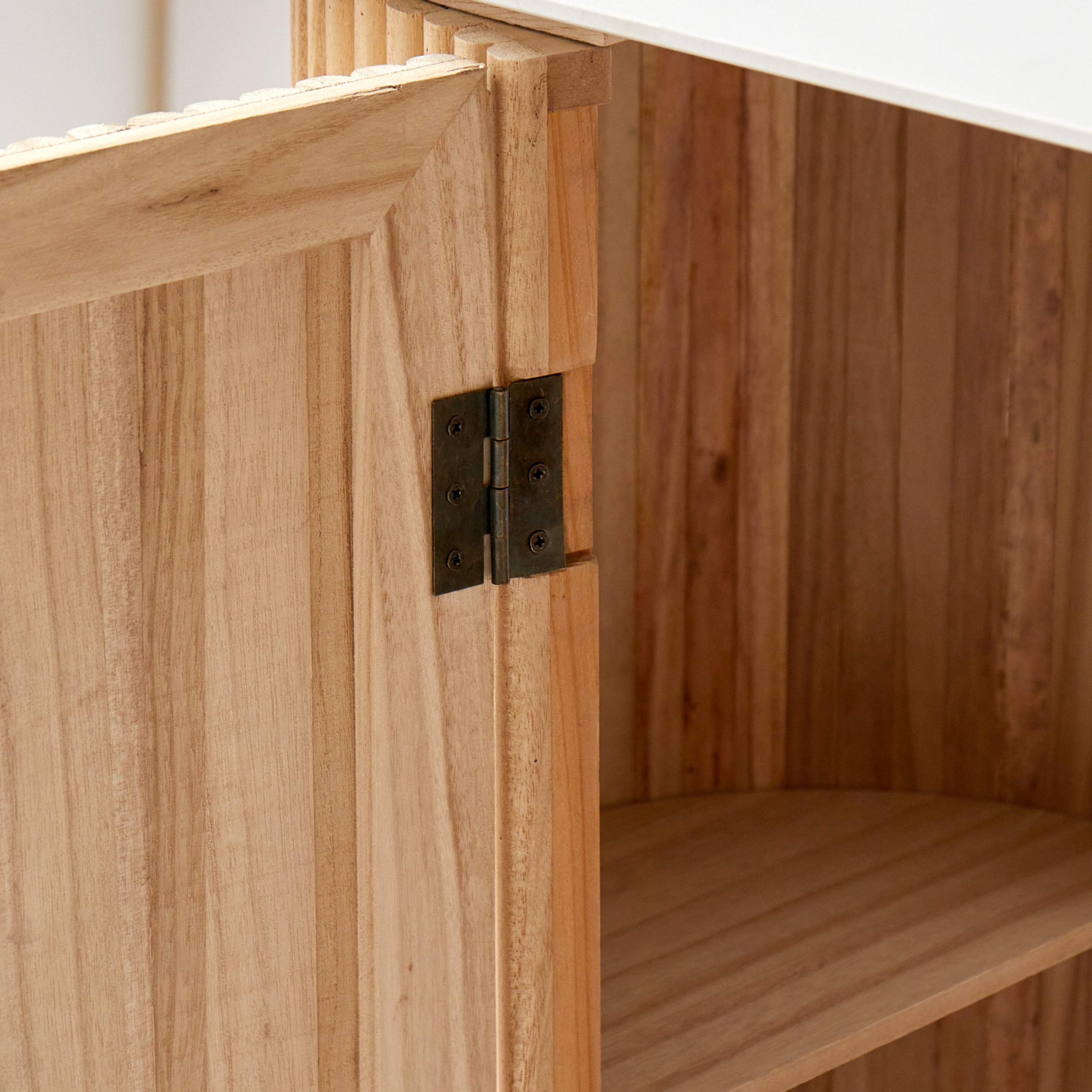 PIREUS – drewniana konsola z blatem imitującym marmur