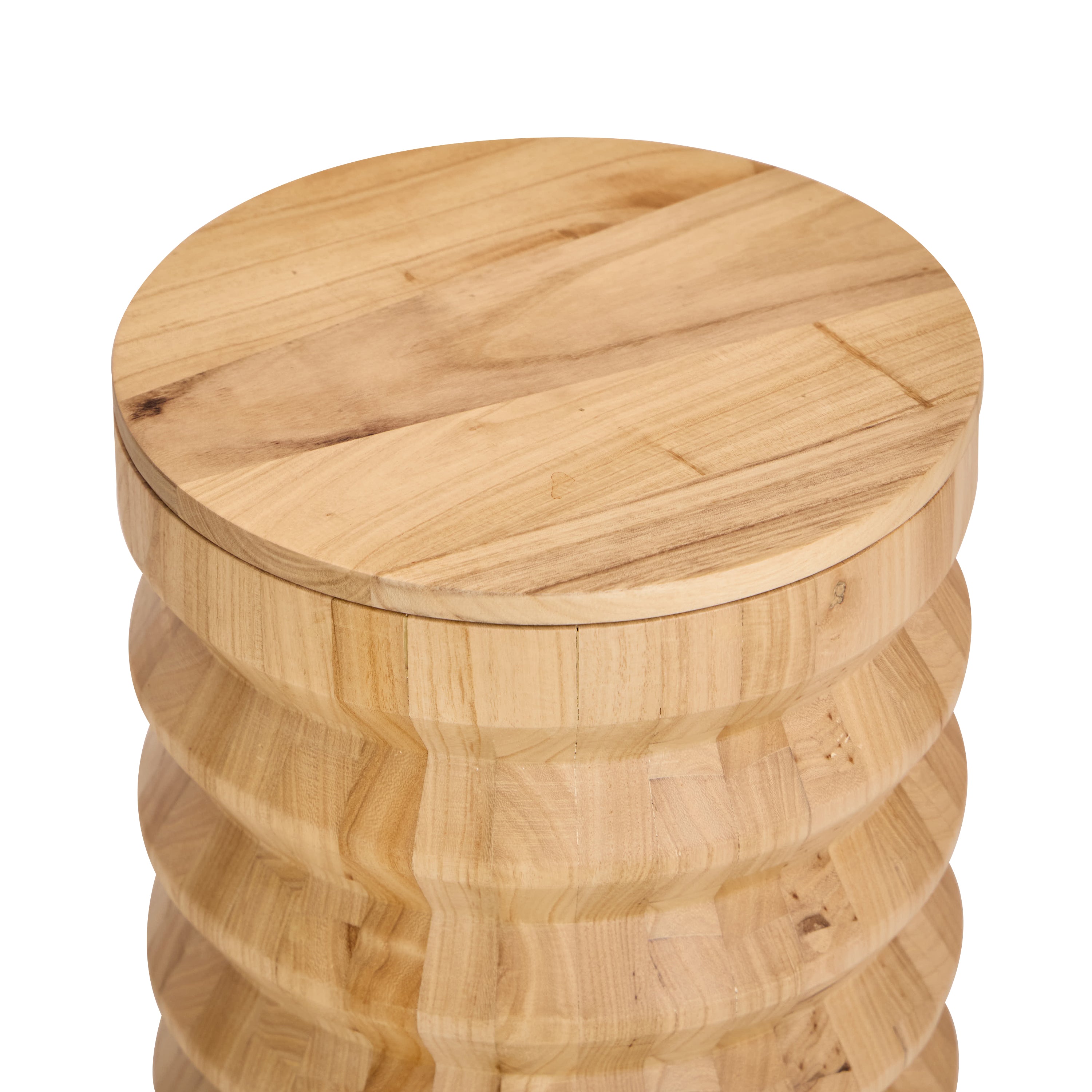 SANTIAGO – Pufa z litego drewna funkcją przechowywania