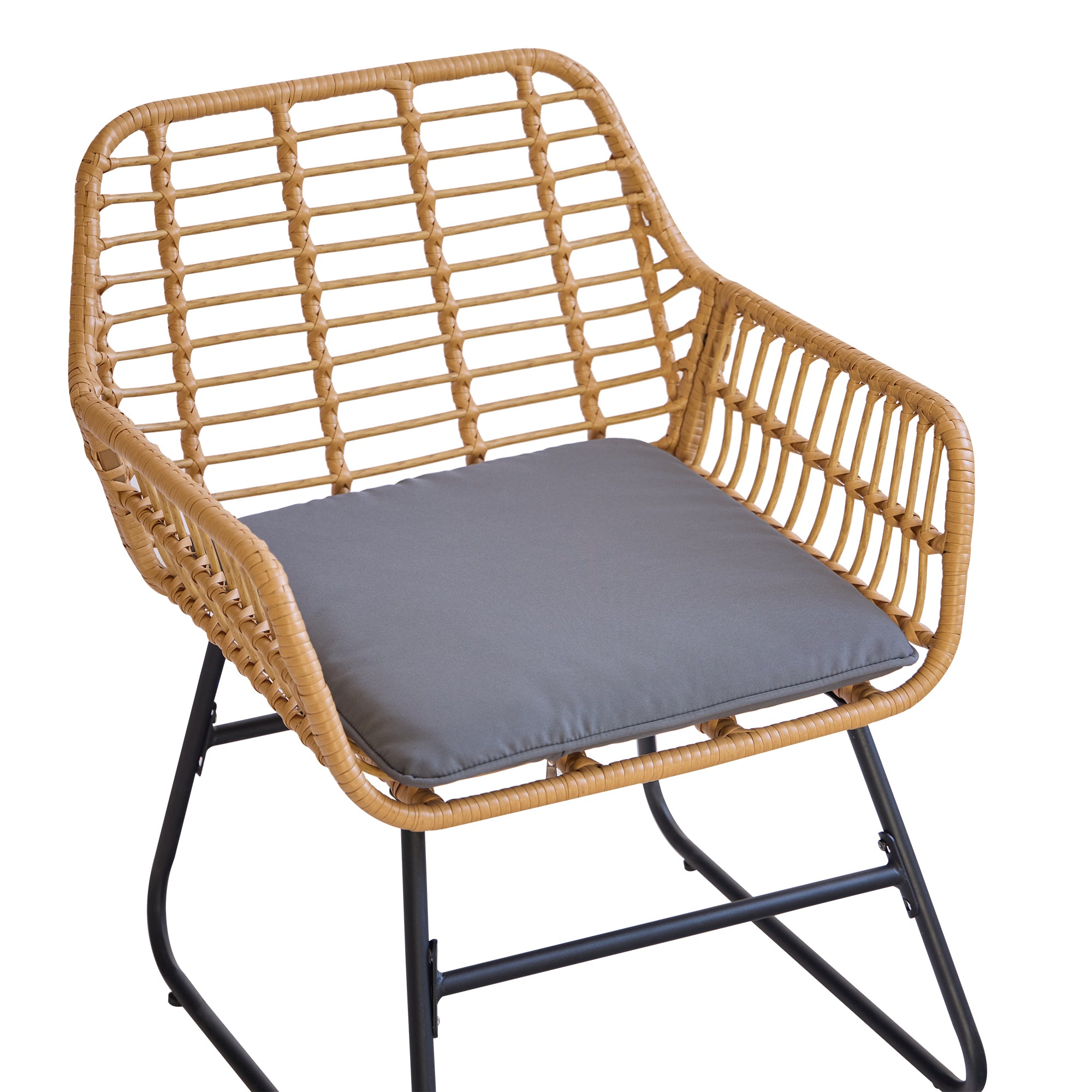 DANANG – Meble ogrodowe z rattanu i szarego metalu