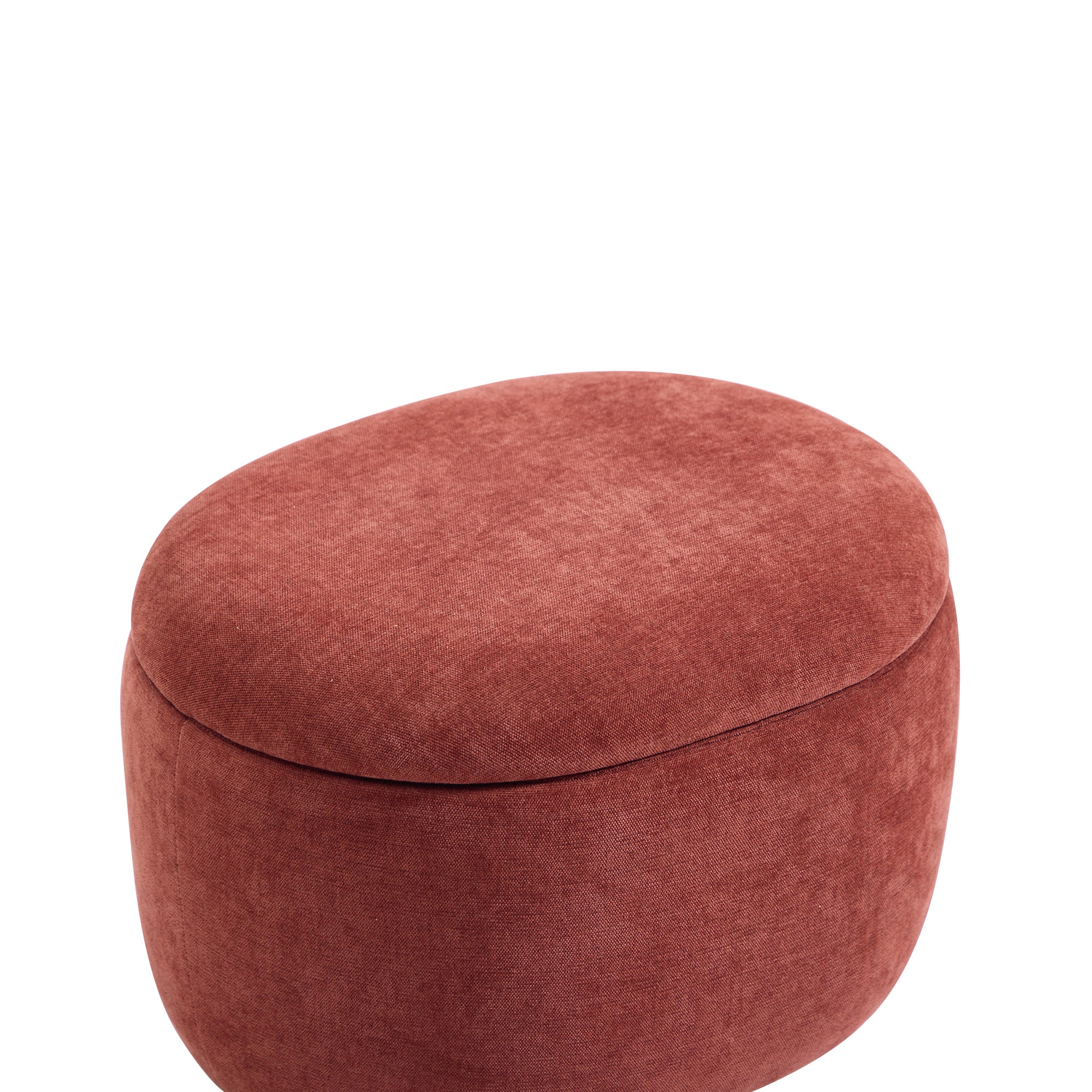 VASA - Pufa funkcją przechowywania, obita tkaniną w kolorze terakoty