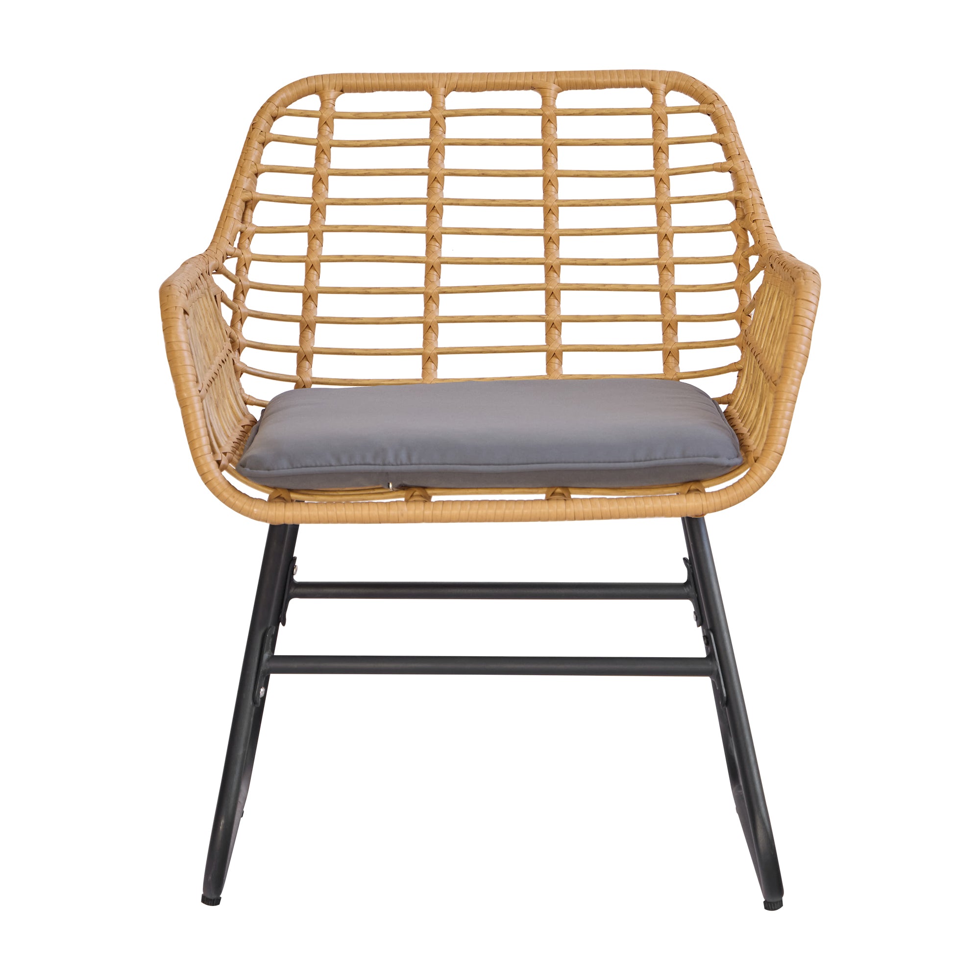 DANANG – Meble ogrodowe z rattanu i szarego metalu