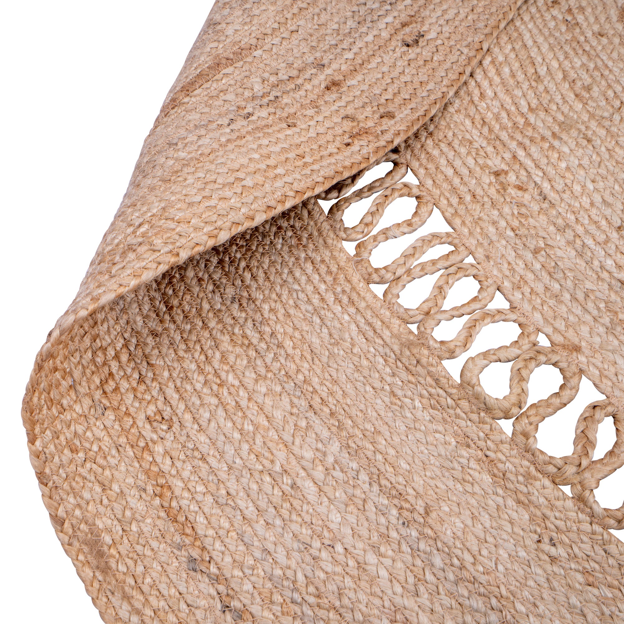 RUNE – Okrągły dywanik z naturalnej juty w kolorze brązowym, 180 x 180 cm