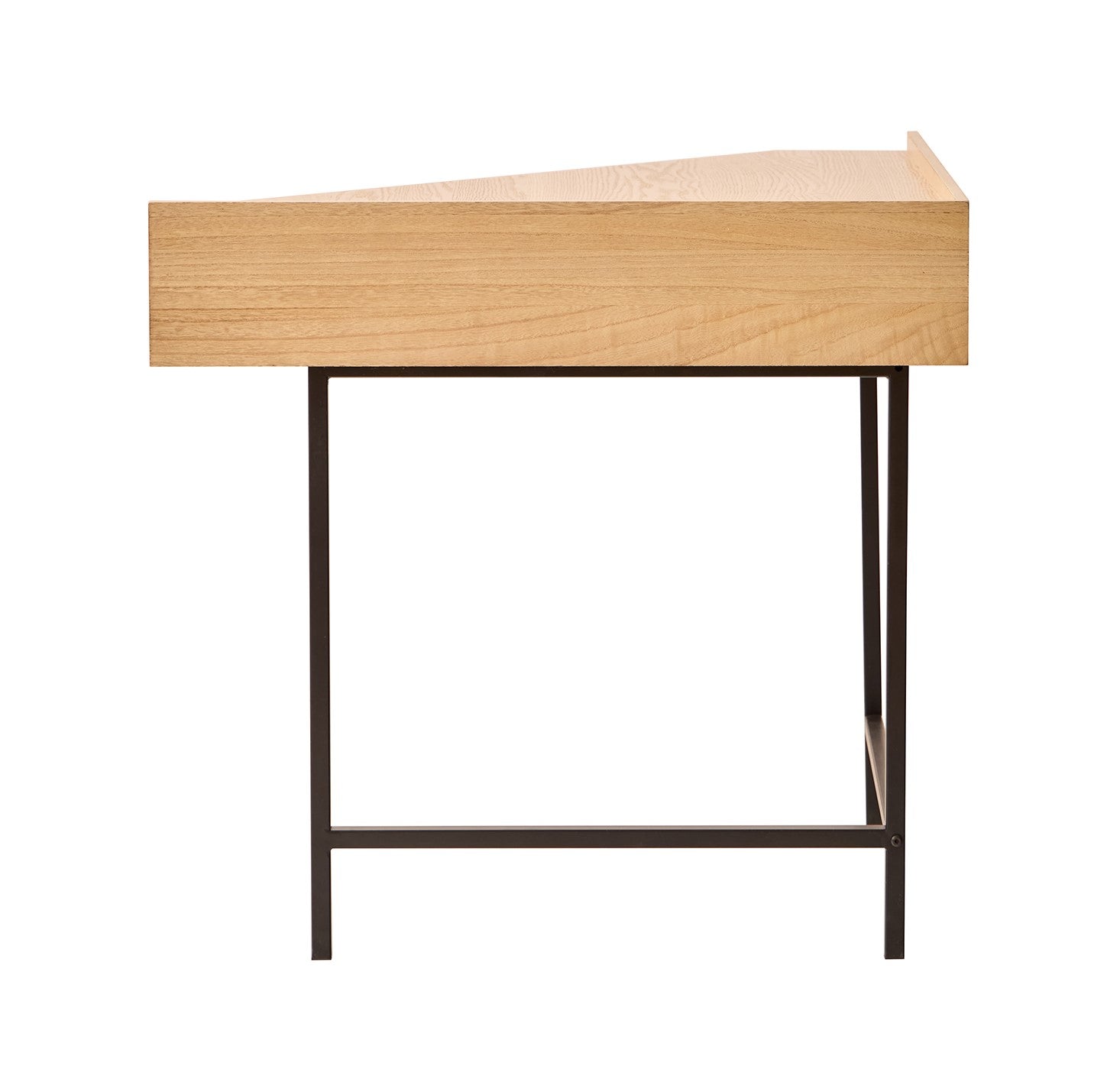 SETO – Biurko narożne z drewna i metalu, 1 szuflada