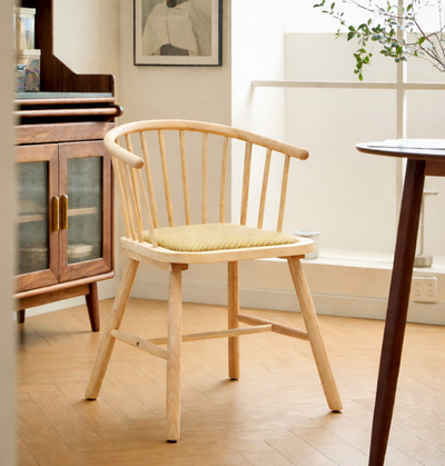 BOGOTA - Set van 2 massief houten en natuurlijke rotan stoelen