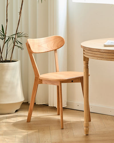 VITORIA - Set di 2 sedie in legno massello, finitura naturale