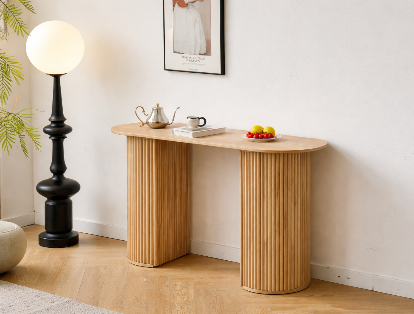 PIREUS – Konsola drewniana w naturalnym kolorze