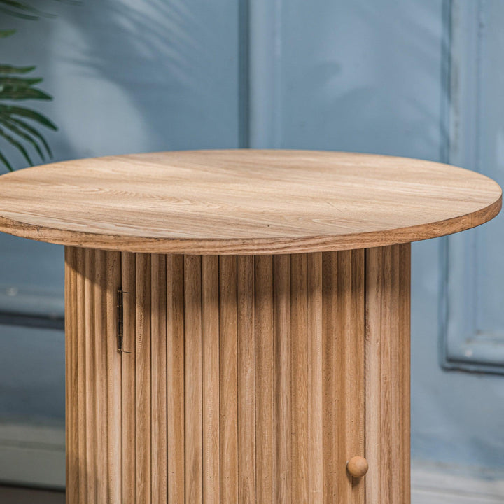 Table d'appoint en bois massif coloris naturel