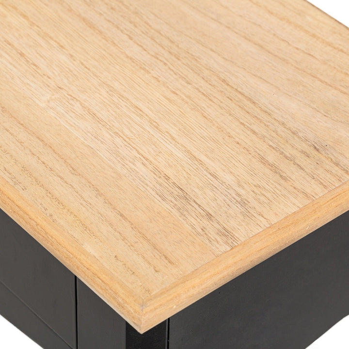 Table de chevet 1 tiroir en bois noir